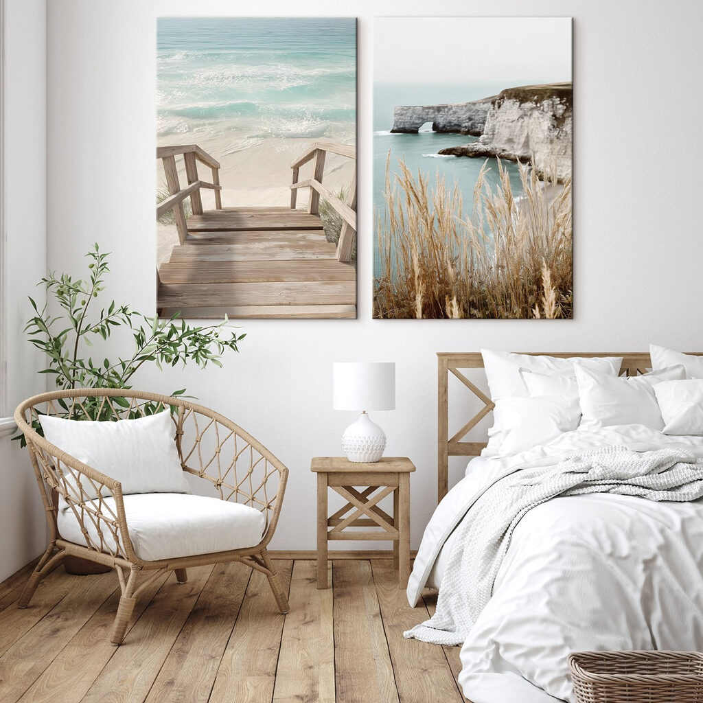 Wooden walkway leading to a beach