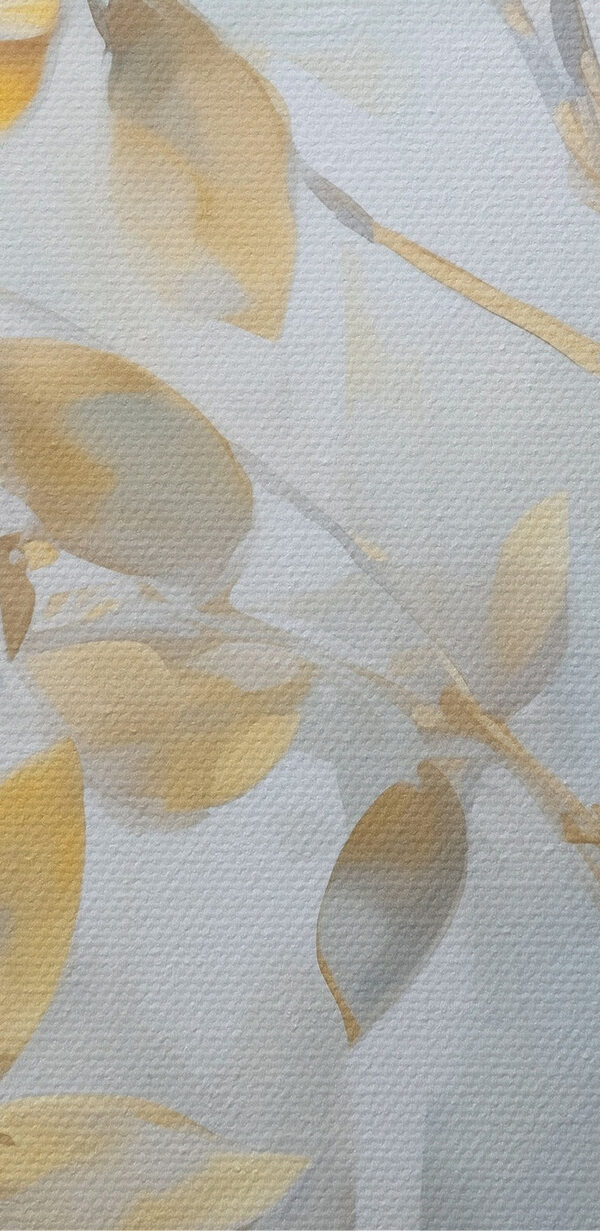 Painting of leaves on a wall