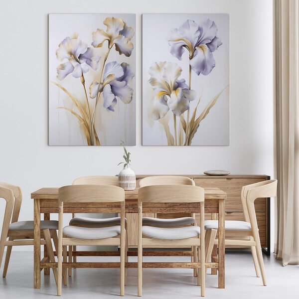 Painting of flowers on a wall