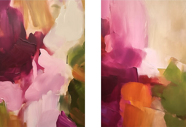 - Vibrant colors in abstract harmony