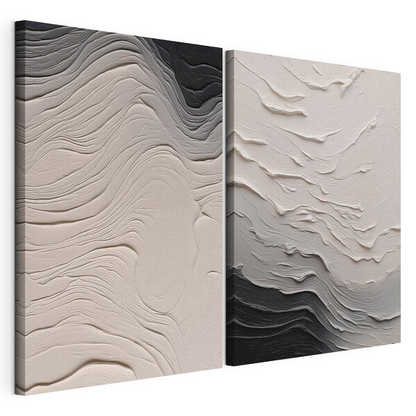 Tablou modular pe pânză Valuri delicate de texturi fine