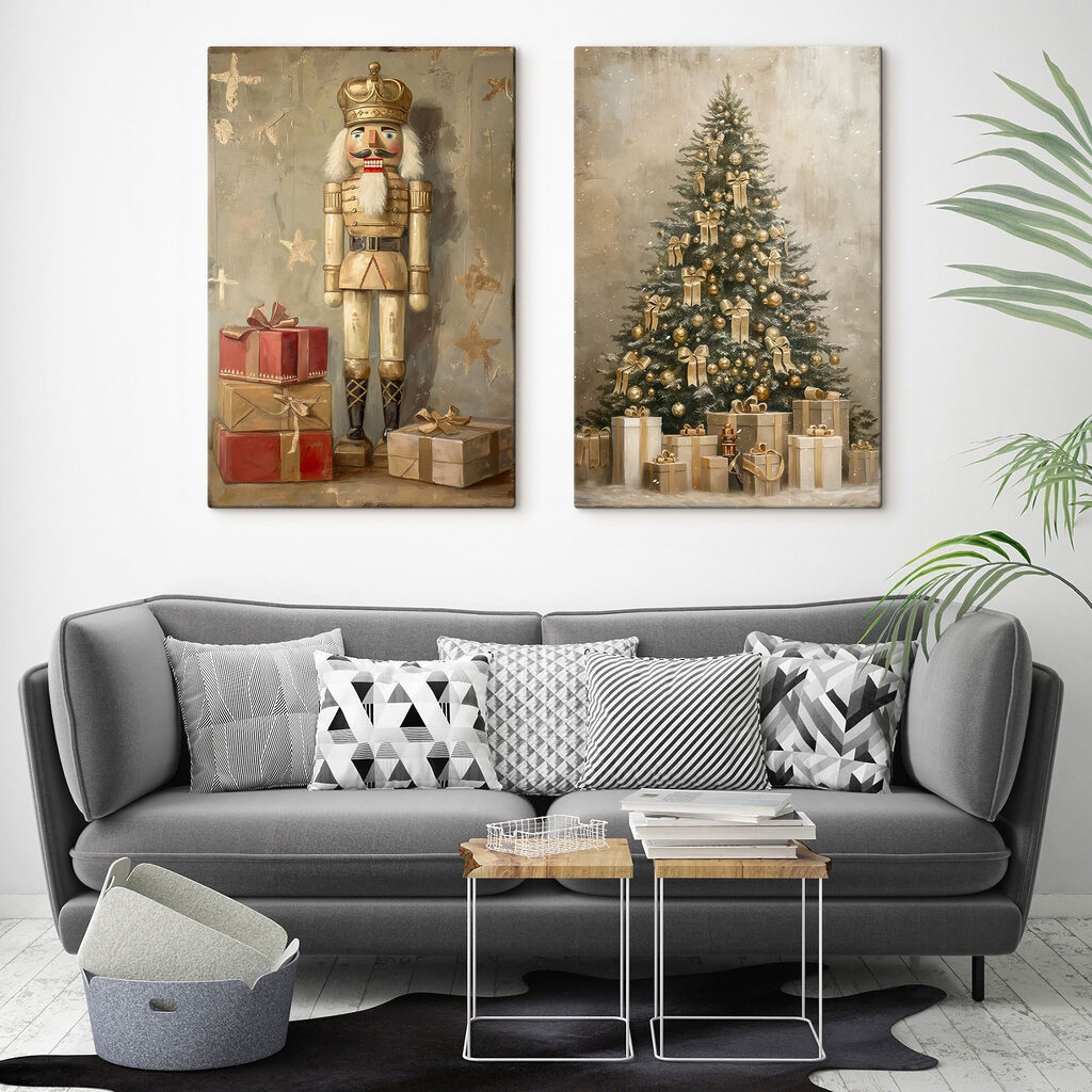 Nutcracker and a christmas tree