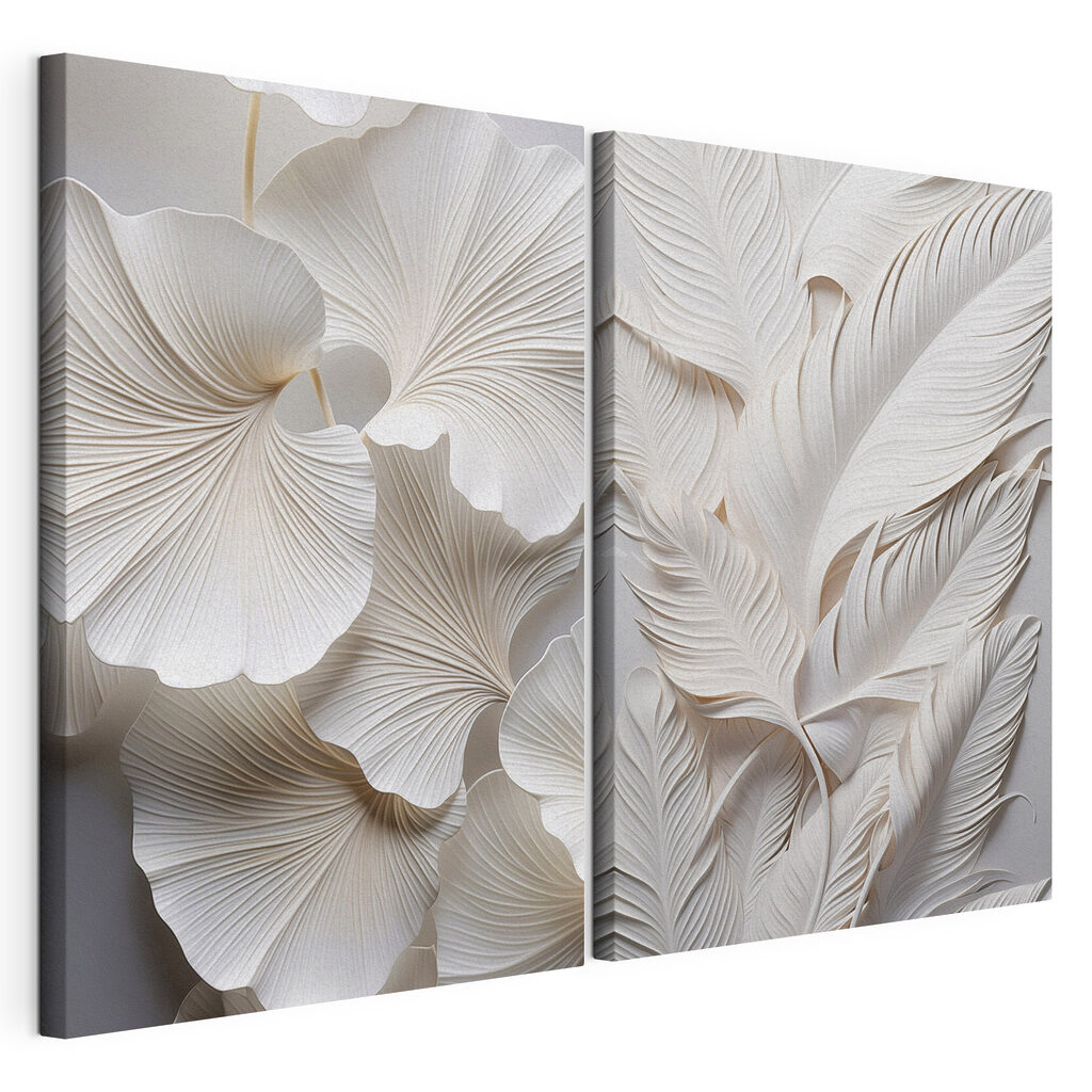 Delicate paper leaf designs displayed beautifully