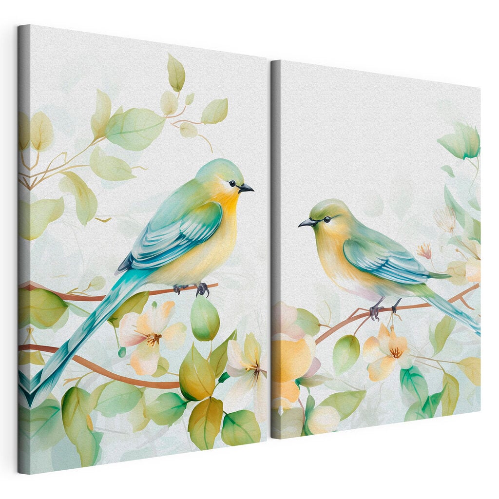 Two birds on a branch