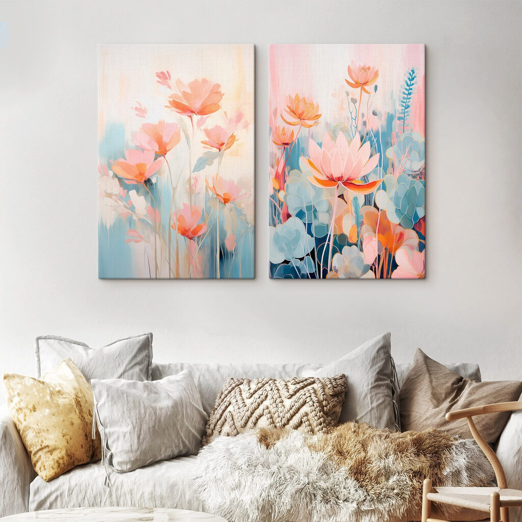 Painting of flowers and plants