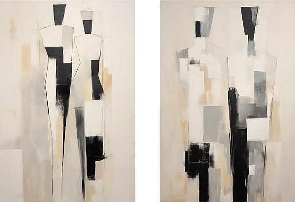 Couple of paintings of people