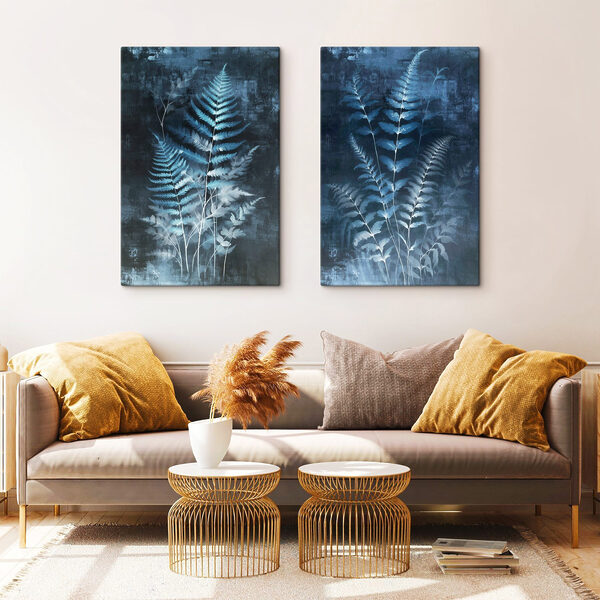 Serene foliage in cool tones