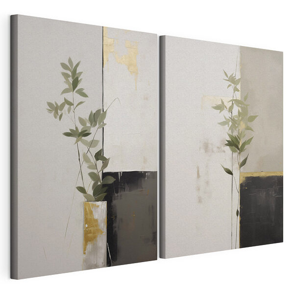 Tablou modular pe pânză Tablou reprezentând o plantă într-o vază