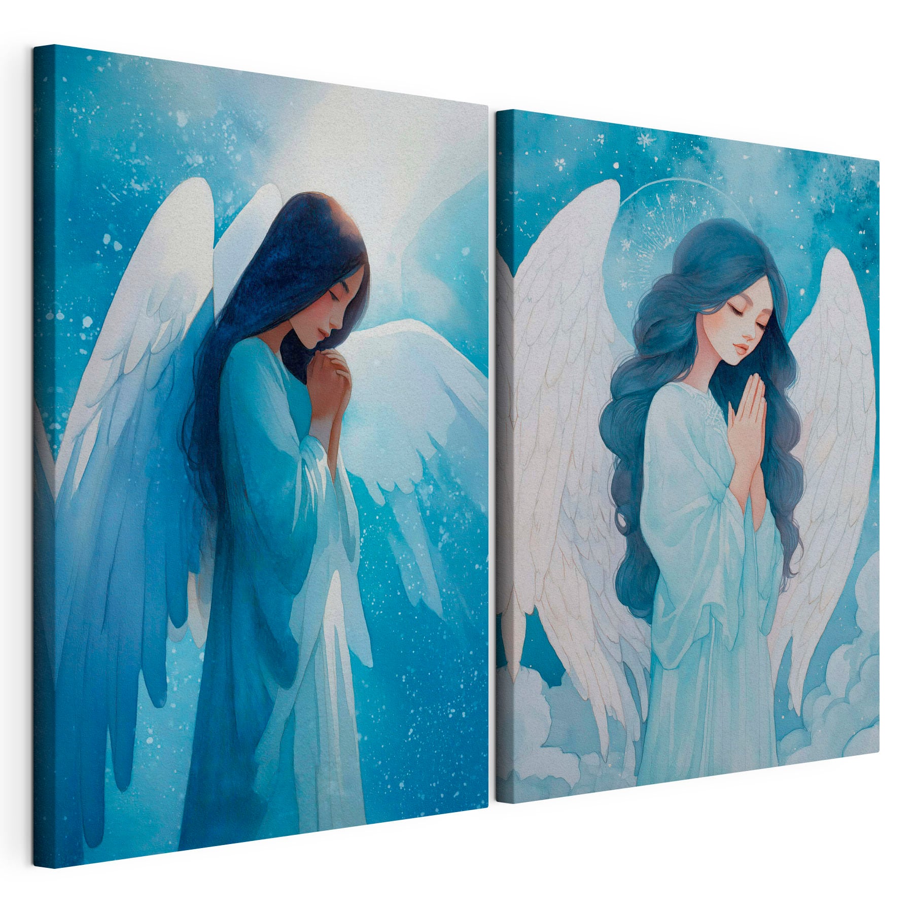 Painting of a woman with wings