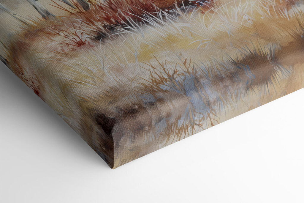 Painting of a forest with trees