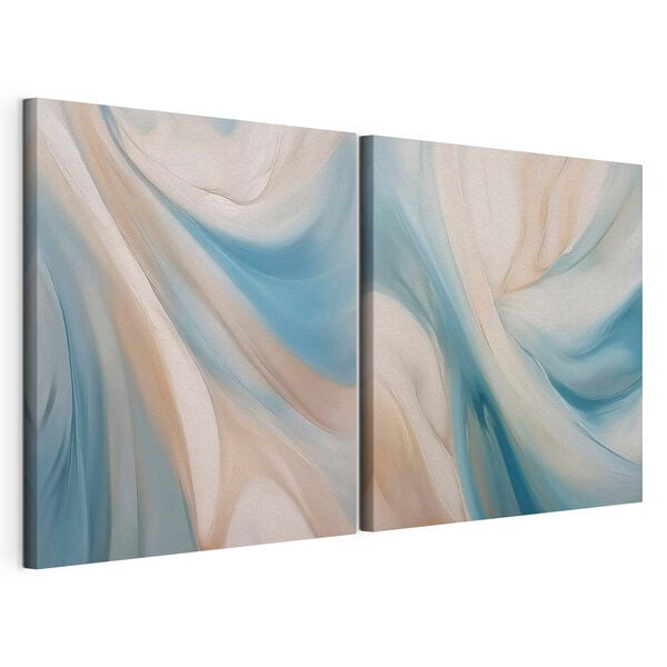 Soft swirls of blue and cream