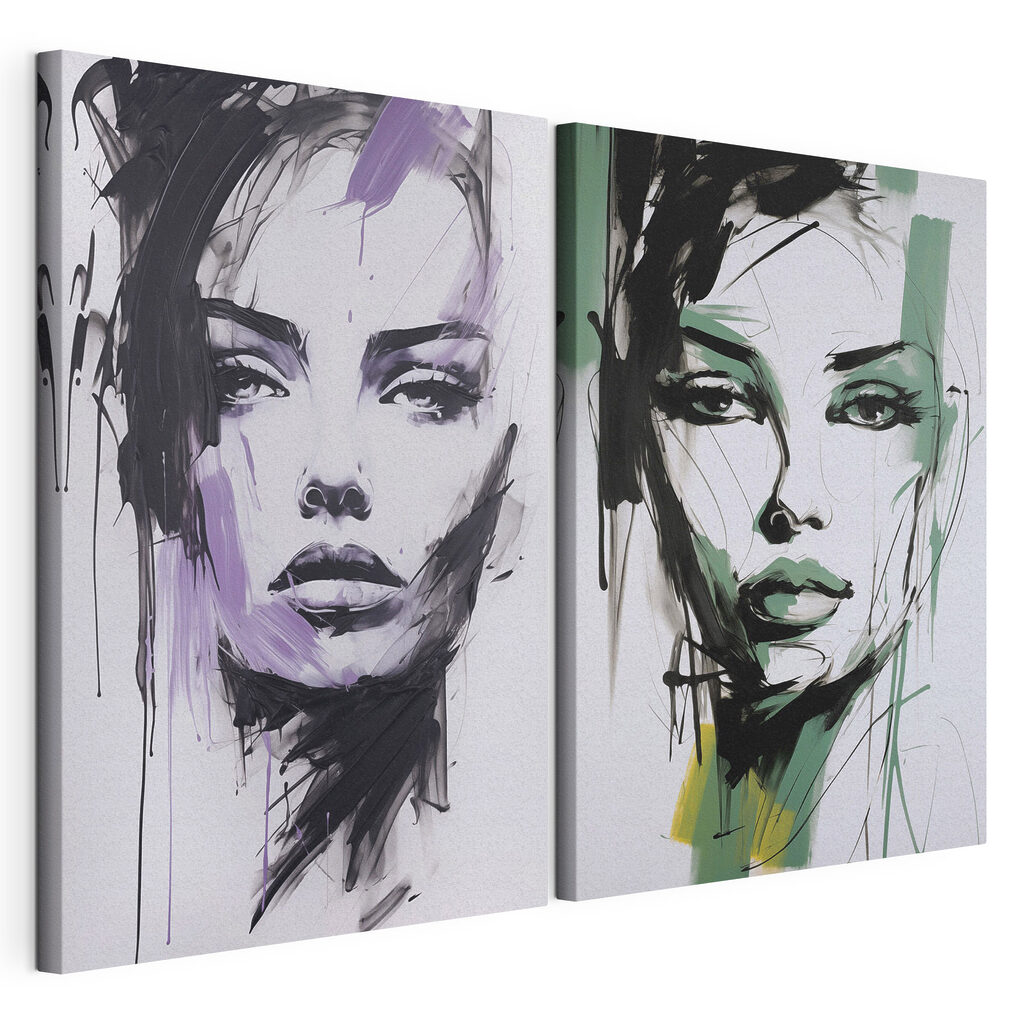 Painting of a woman's face