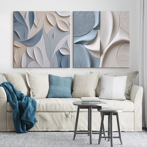 Soft curves in soothing color palette