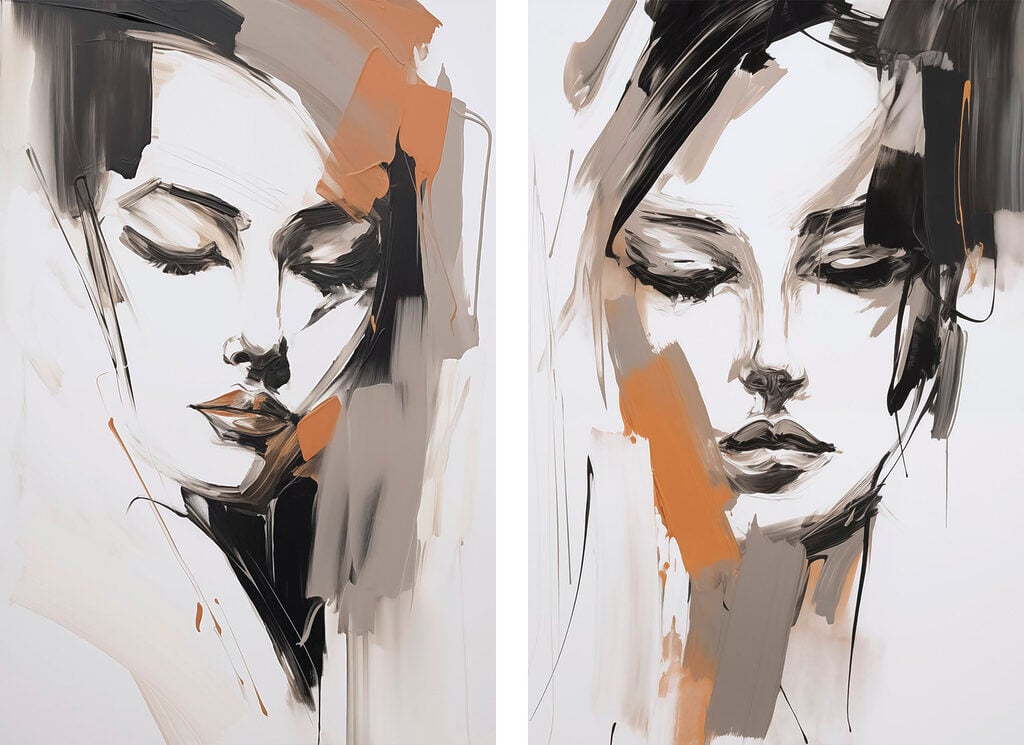 Painting of a woman's face
