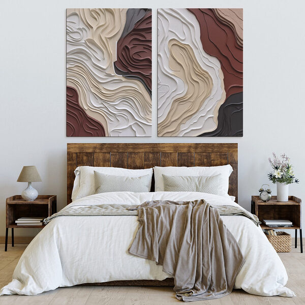 Organic shapes in subtle colors