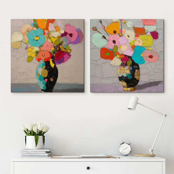 Painting of flowers in a vase