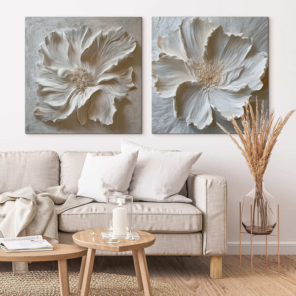 Elegant floral art in soft tones