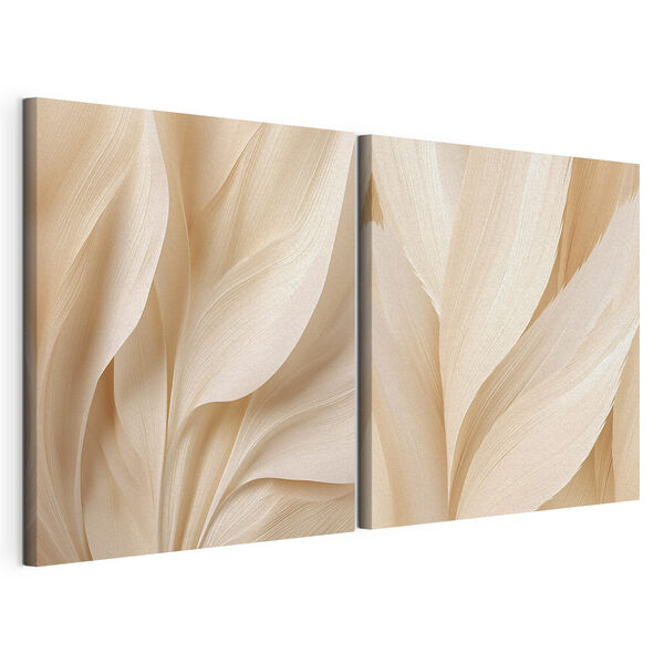 Tablou modular pe pânză Curbe delicate în nuanțe delicate