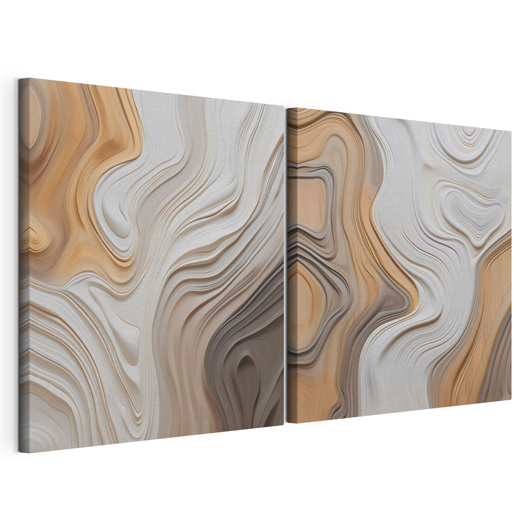 Fluid patterns in warm tones