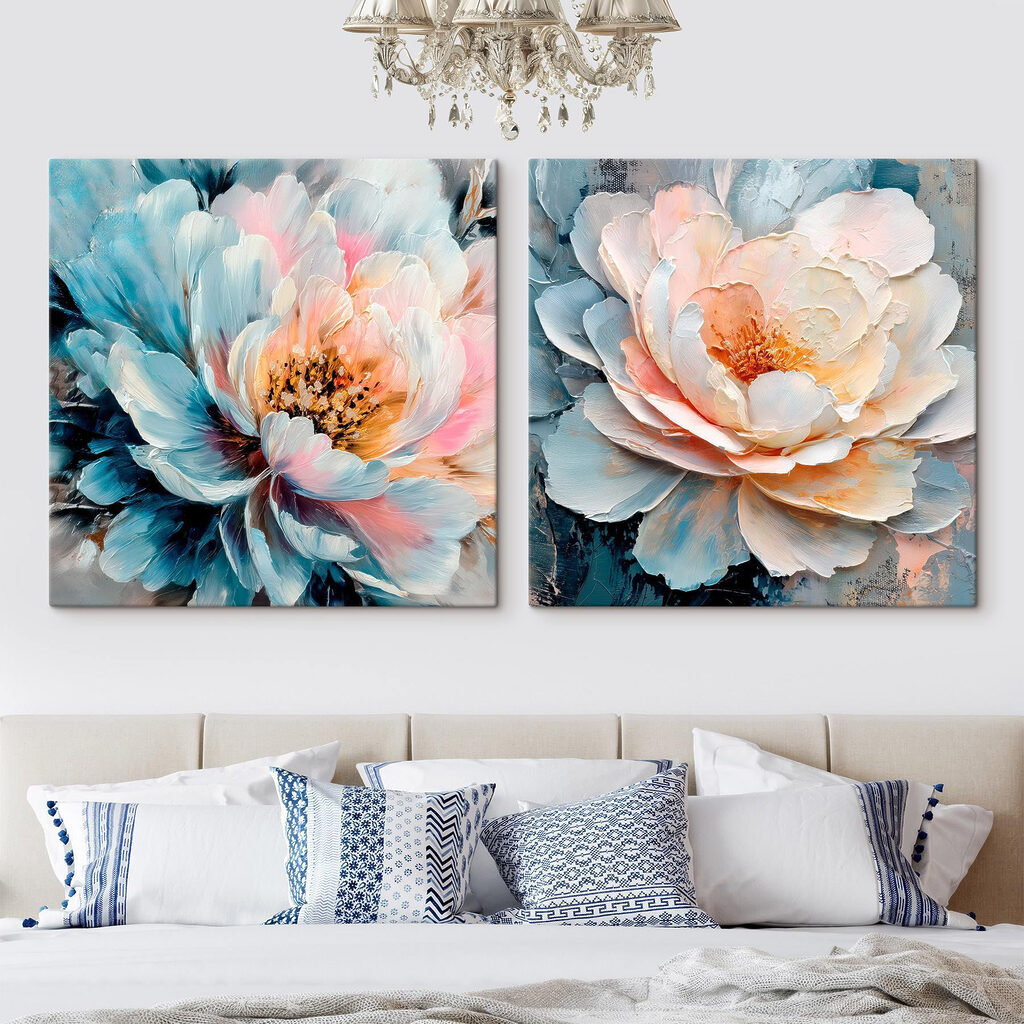 Fluttering petals in soft hues