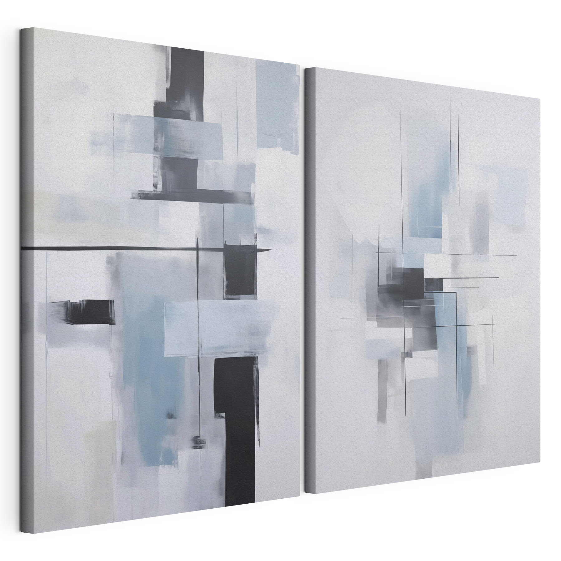 Painting of a grey and black art
