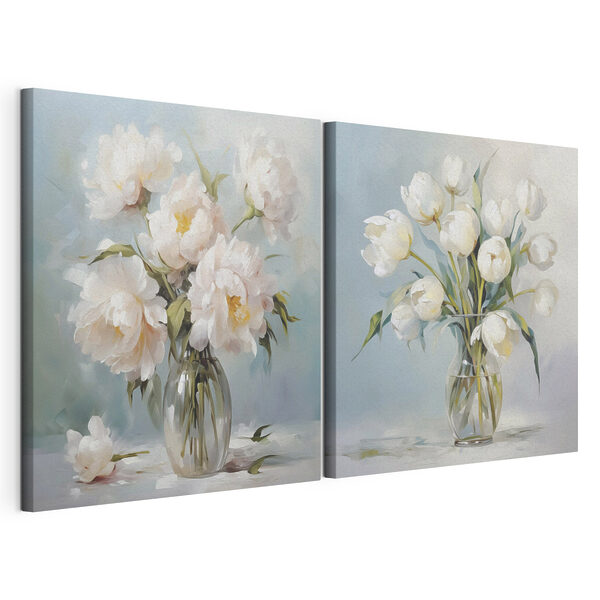 Painting of flowers in a vase