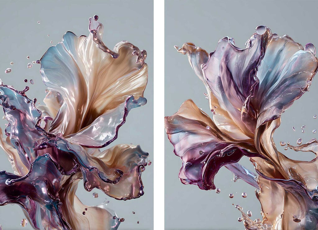 Fluid beauty in motion and color