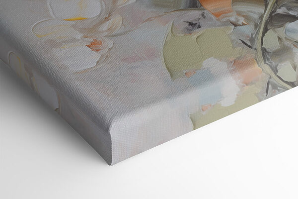 Painting of flowers on a grey background