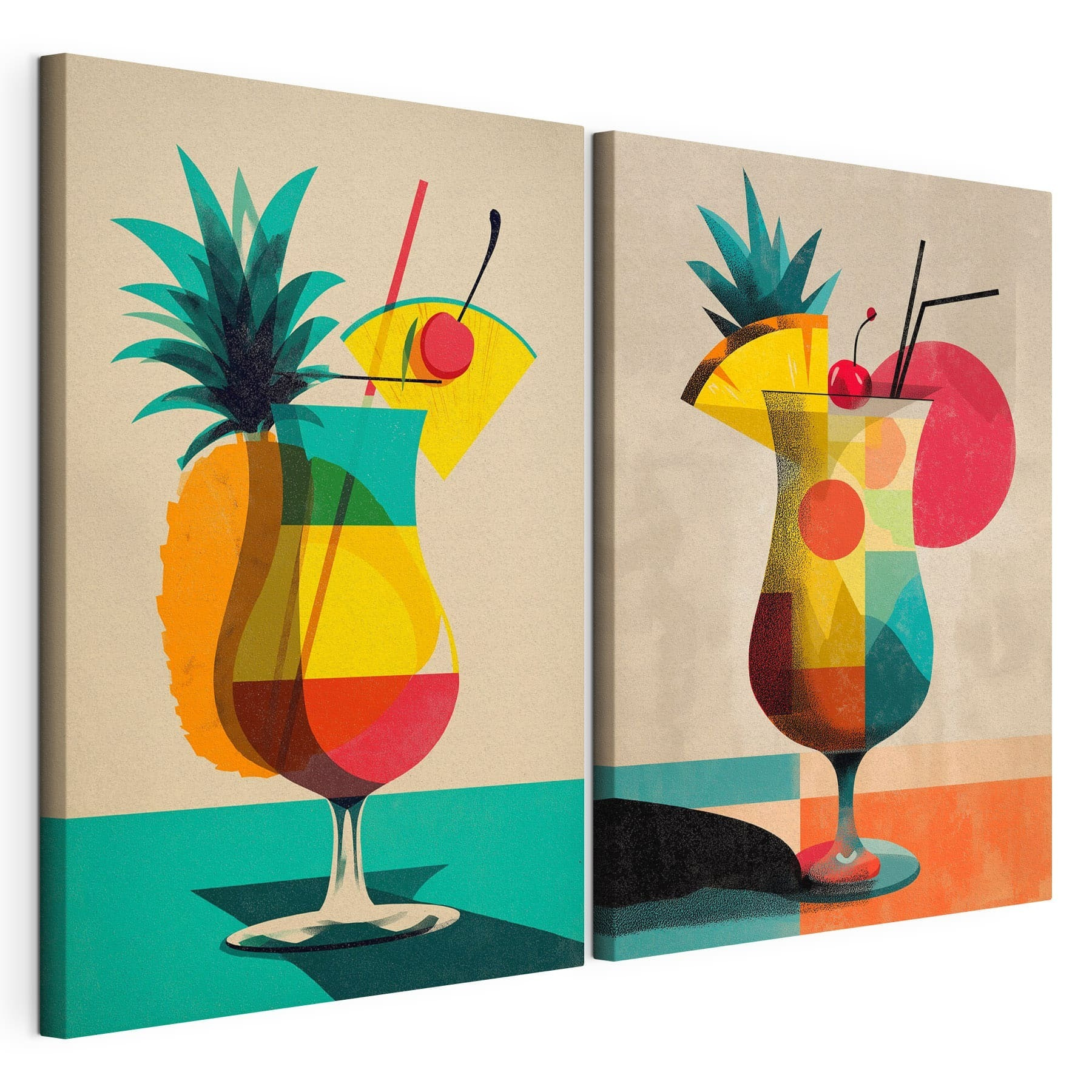 Two images of a drink