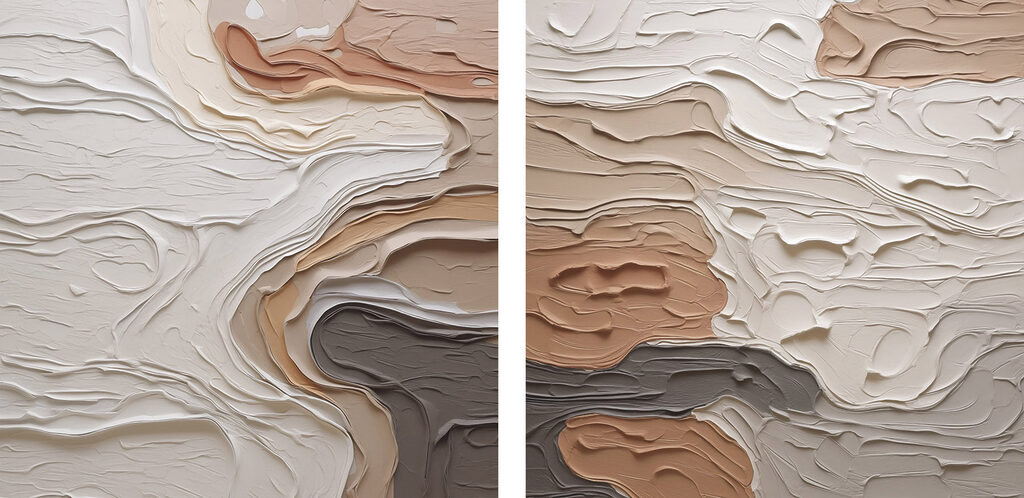 Fluid lines in warm, earthy tones