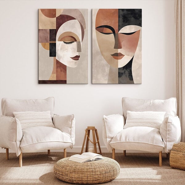 Couple of faces of women