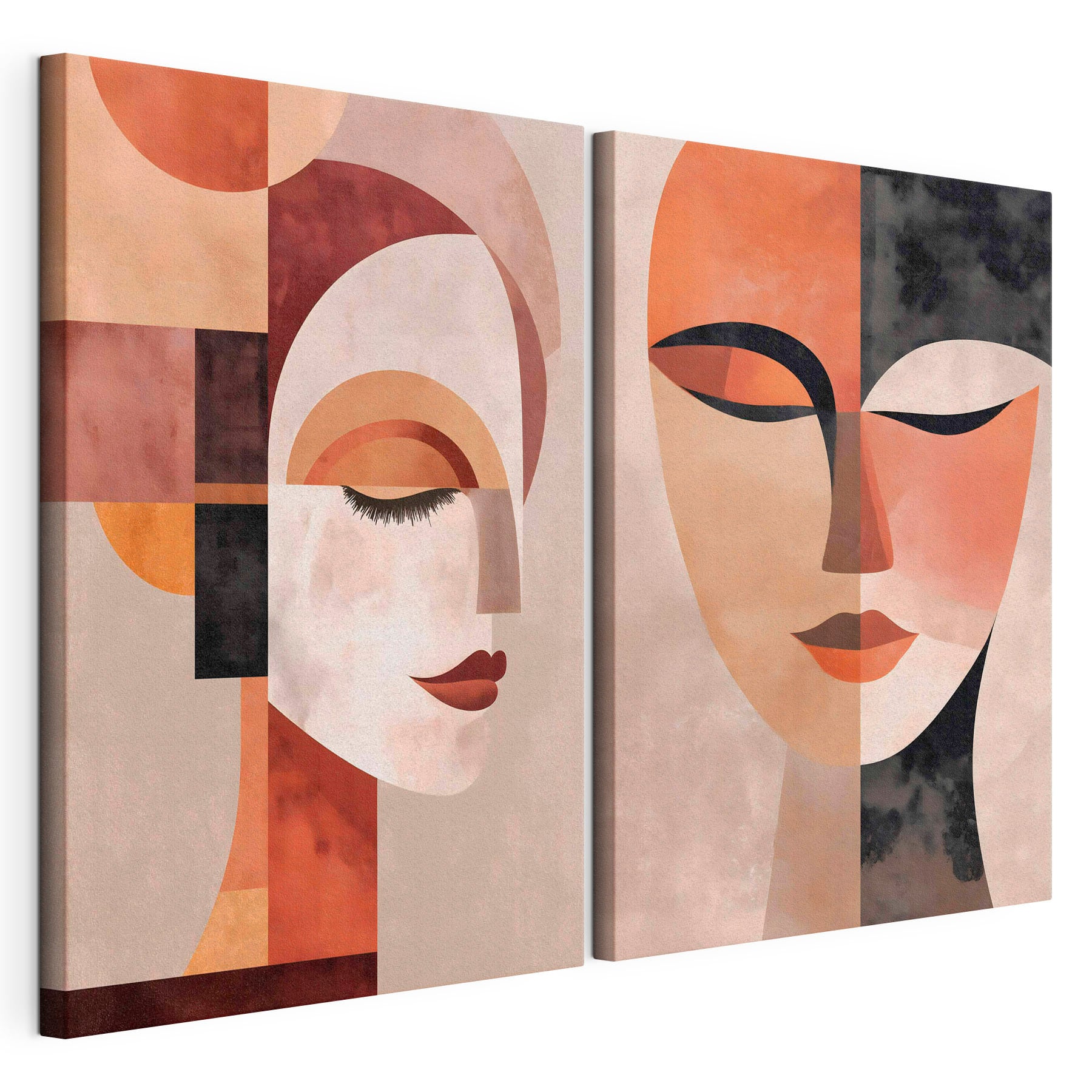 Couple of faces of women
