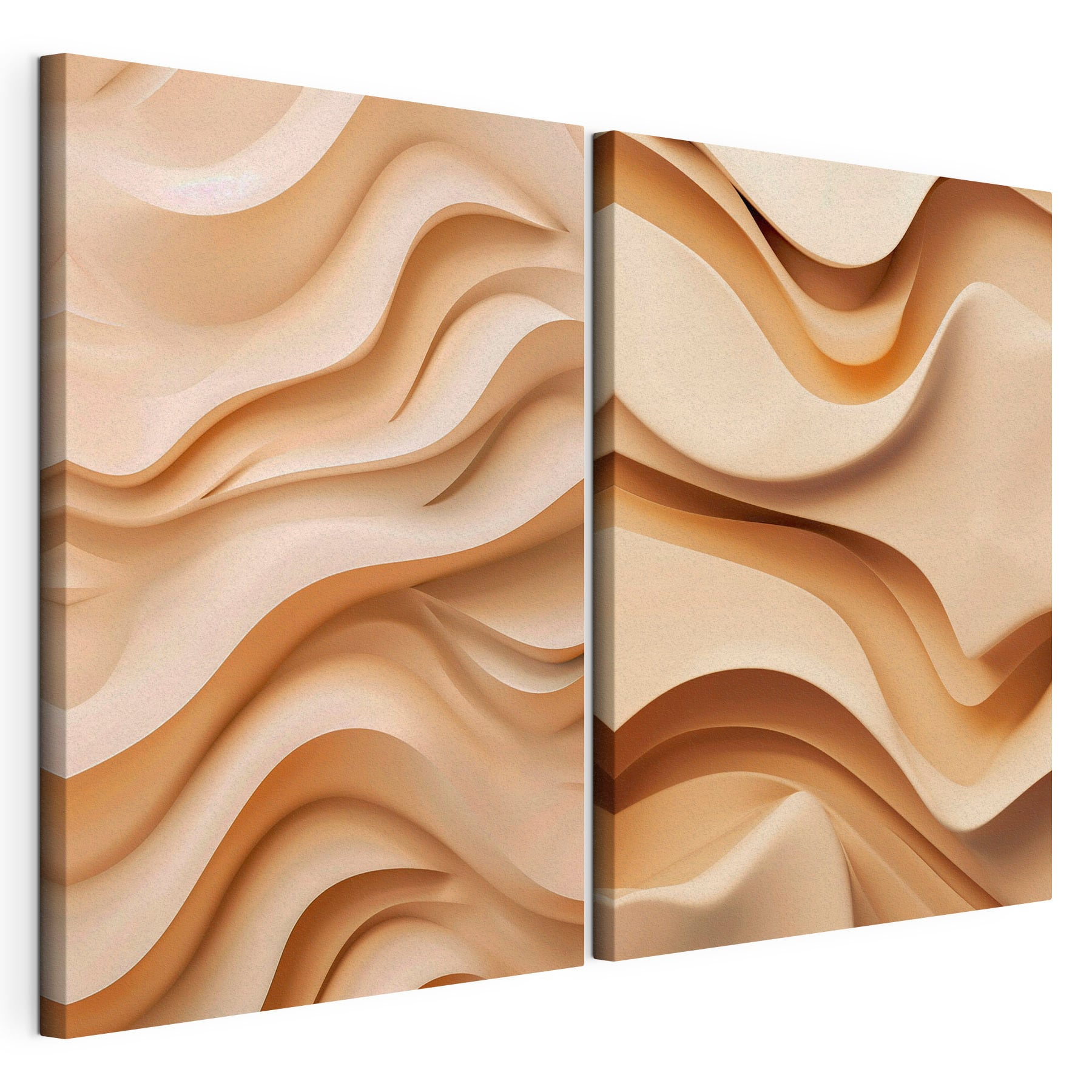 Fluid shapes in soft beige tones