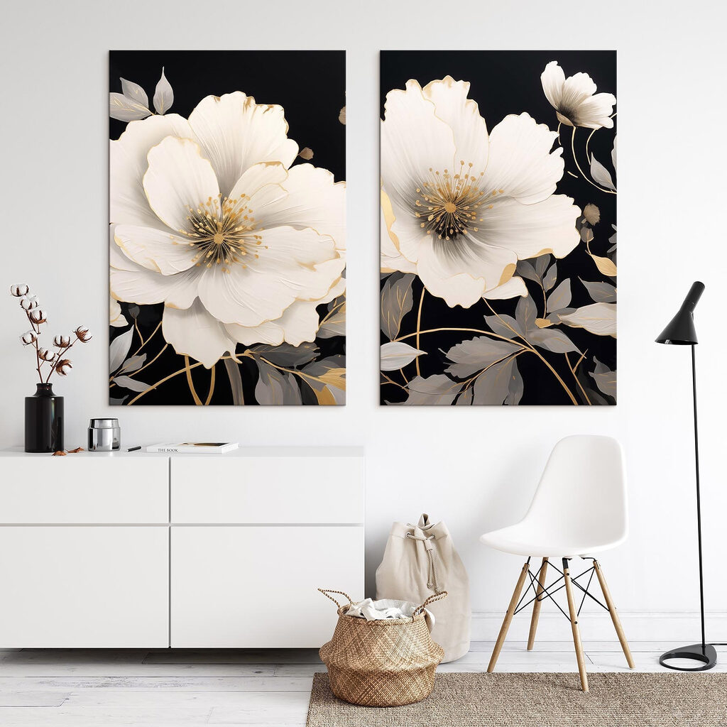 - Elegant blooms on a dark backdrop
