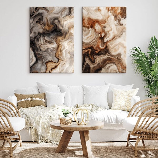 Ethereal swirls in warm tones