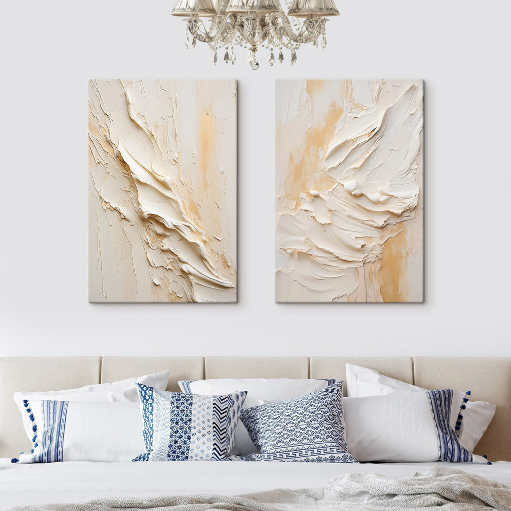 Abstract layers of soft neutral tones
