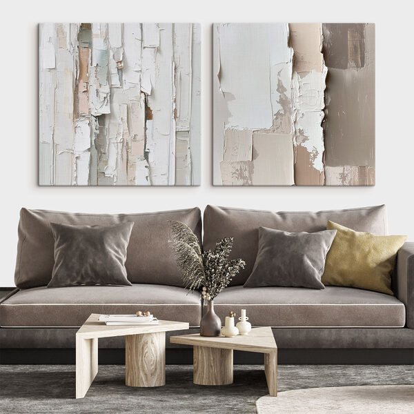 Abstract layers of soft hues