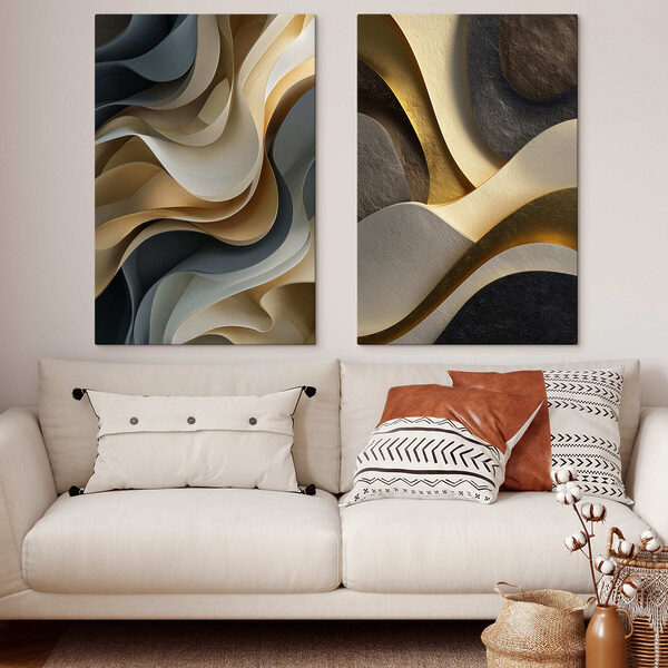 Fluid forms in harmonious colors