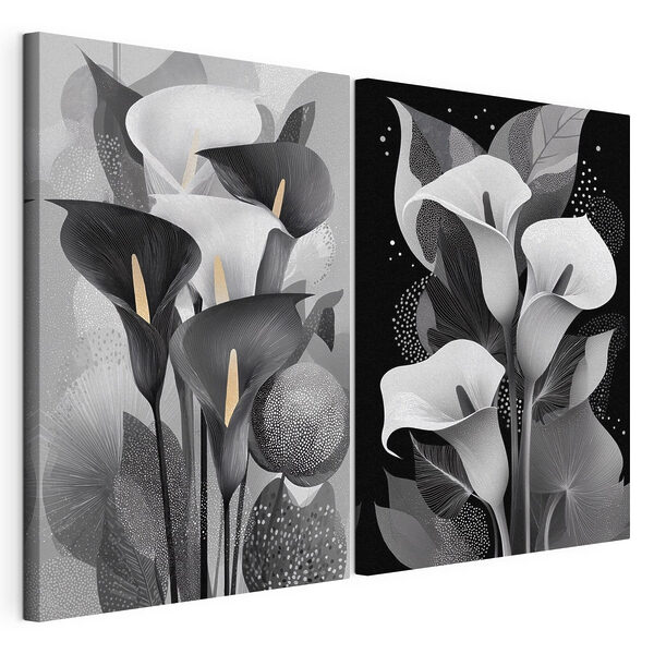 Delicate blooms in monochrome elegance