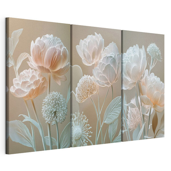 Tablou modular pe pânză Colaj cu flori