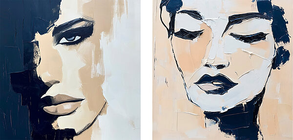 Painting of a woman's face