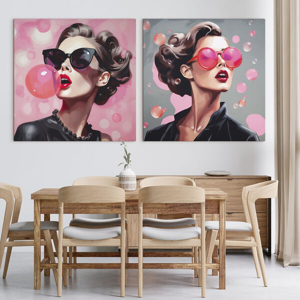 Collage of a woman wearing sunglasses