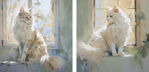 Cat sitting on a window sill