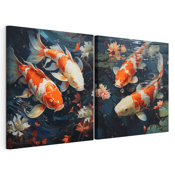 Collage of a couple of fish swimming in water