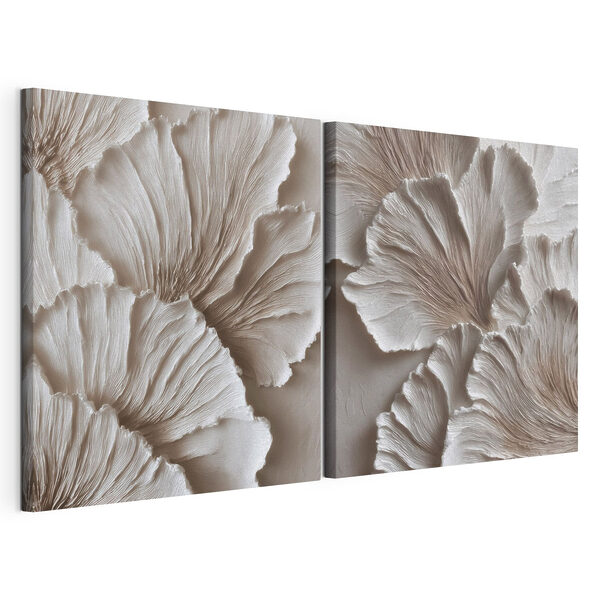Tablou modular pe pânză - Forme elegante în nuanțe delicate