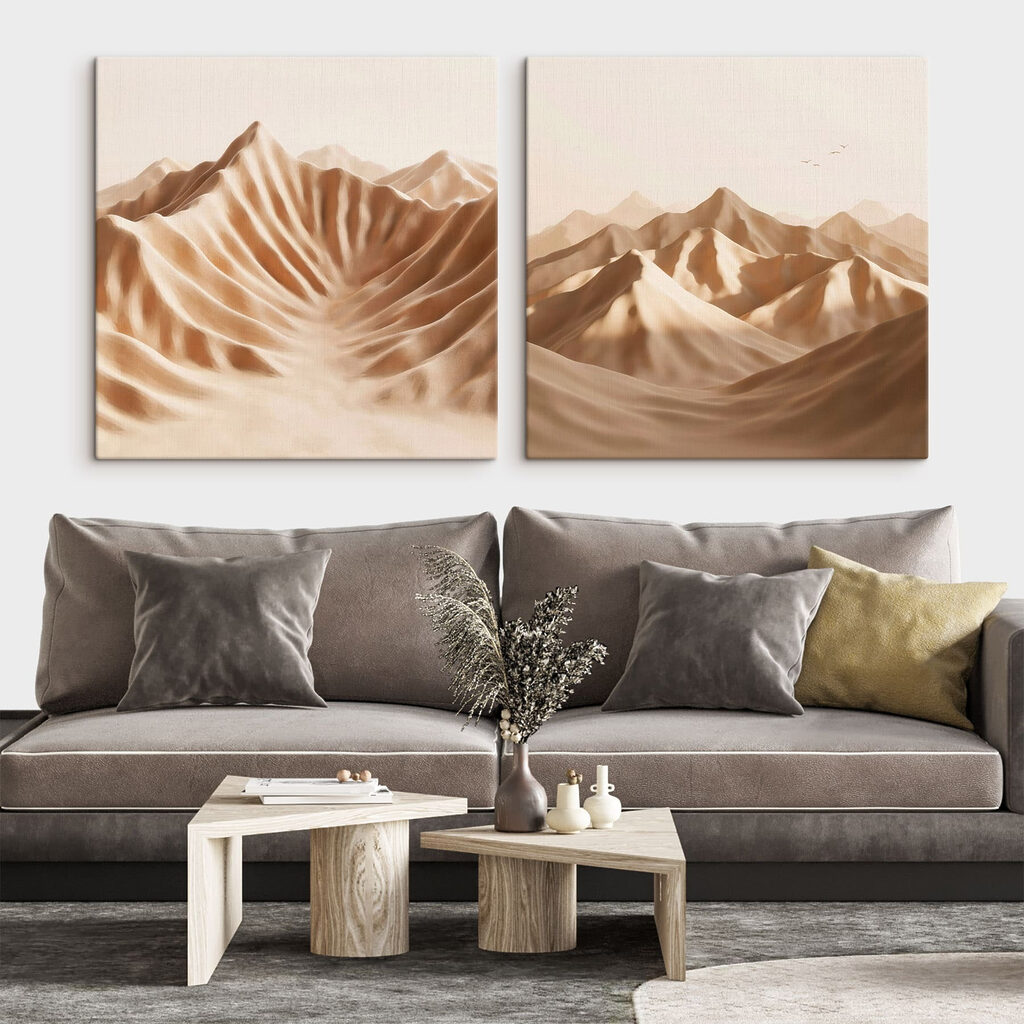 Mountain range with sand