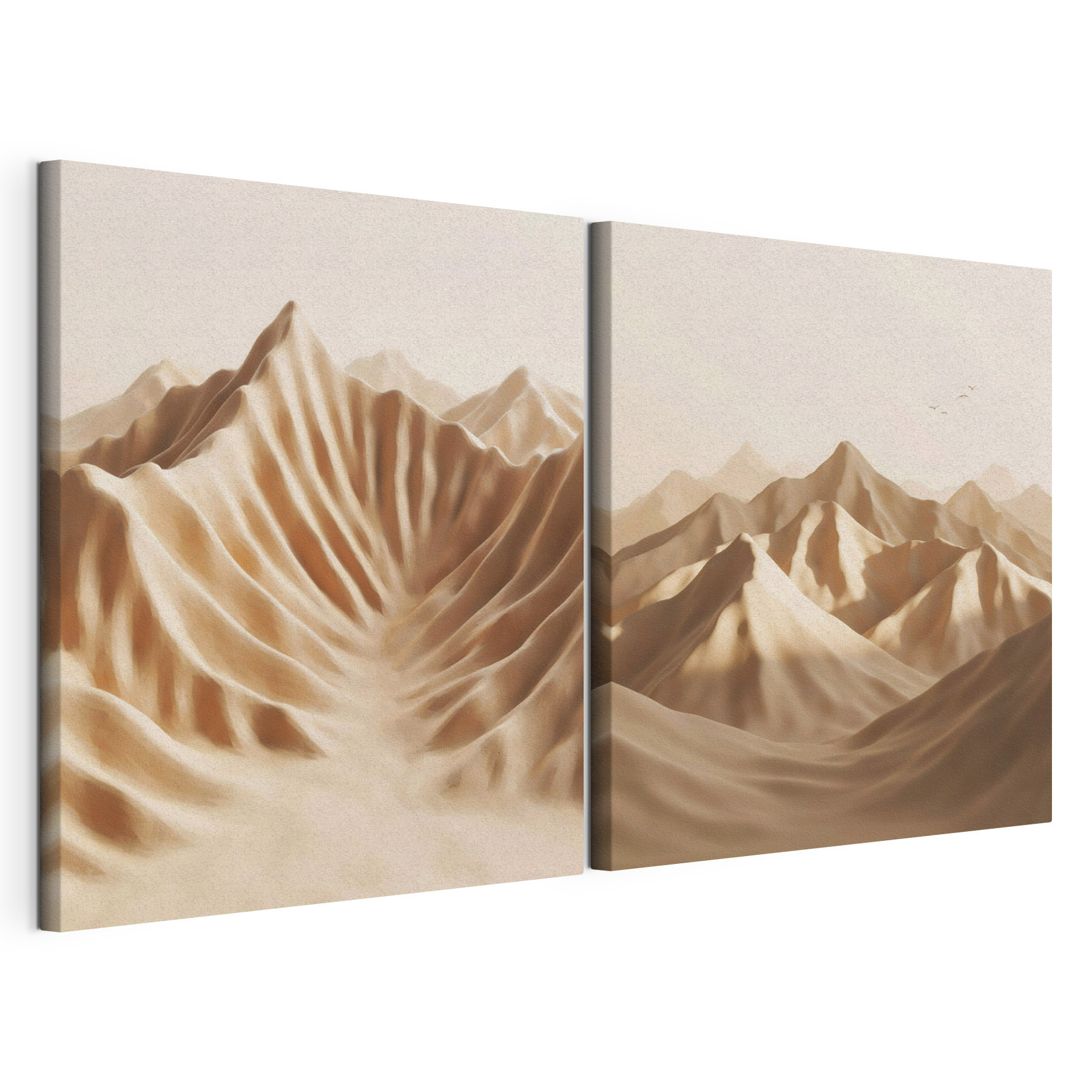 Mountain range with sand
