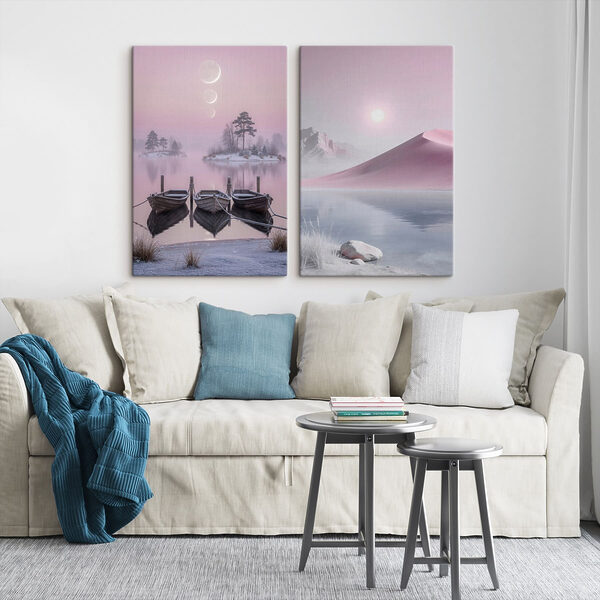 Two boats on a lake