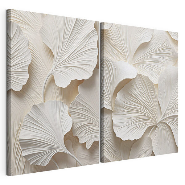 Tablou modular pe pânză Straturi delicate cu un design inspirat din natură