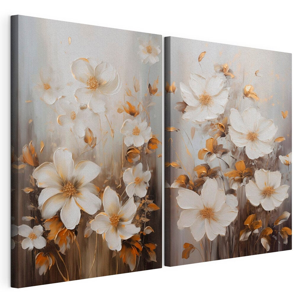 Painting of white flowers